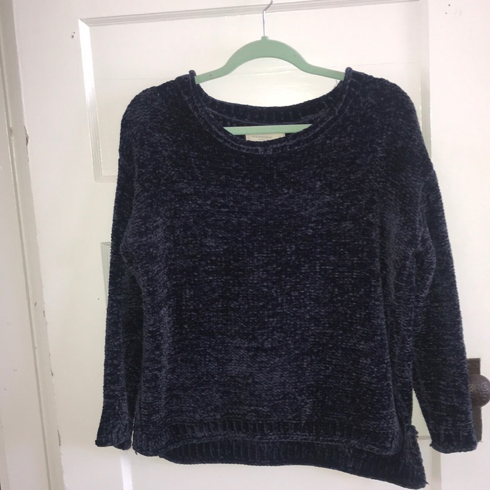 soft knit blue sweater!
